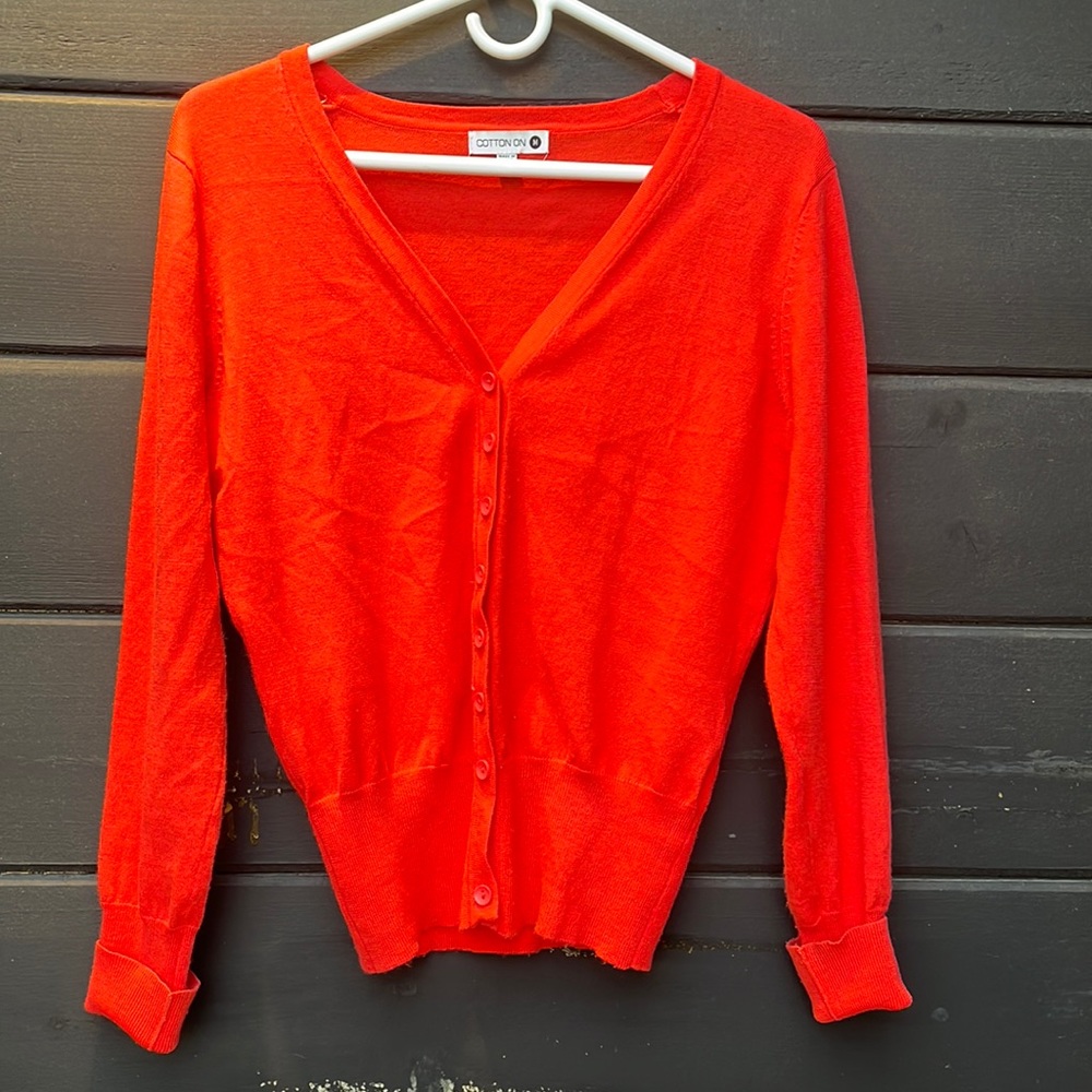 Cotton on red cardigan